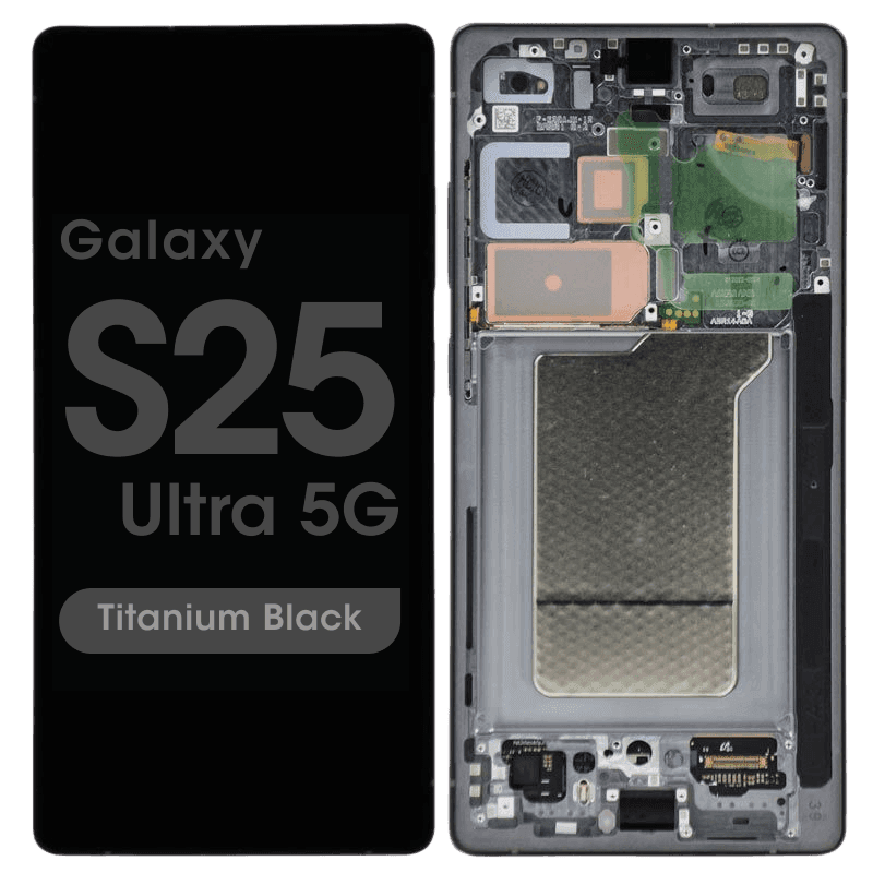 Service Pack - OLED Screen and Digitizer Assembly w/ Frame for Samsung Galaxy S25 Ultra 5G (S938) (Titanium Black)