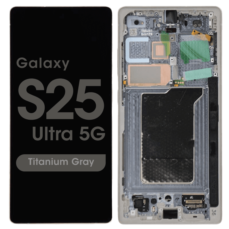 Service Pack - OLED Screen and Digitizer Assembly w/ Frame for Samsung Galaxy S25 Ultra 5G (S938) (Titanium Gray)