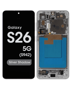 Refurbished - OLED Screen and Digitizer Assembly w/ Frame for Samsung Galaxy S26 5G (S942) (US / International) (Silver Shadow)