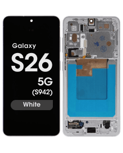 Refurbished - OLED Screen and Digitizer Assembly w/ Frame for Samsung Galaxy S26 5G (S942) (US / International) (White)