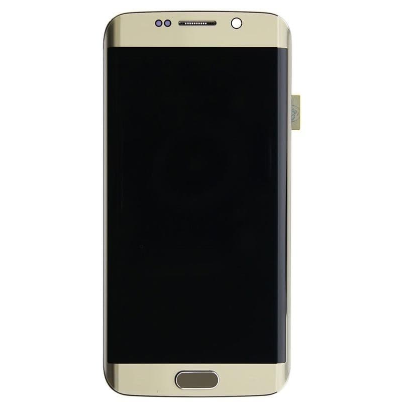 Refurbished - OLED Screen and Digitizer Assembly w/ Frame for Samsung Galaxy S6 Edge (G925) (Gold Platinum)