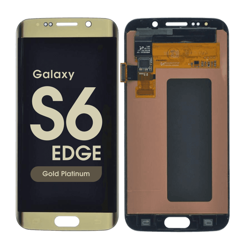 Refurbished - OLED Screen and Digitizer Assembly for Samsung Galaxy S6 Edge (G925) (No Frame) (Gold Platinum)