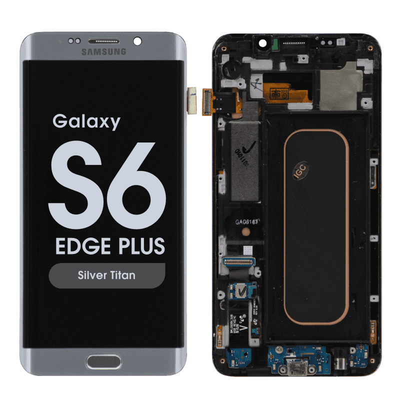 Refurbished - OLED Screen and Digitizer Assembly w/ Frame for Samsung Galaxy S6 Edge Plus (G928) (Silver Titan)