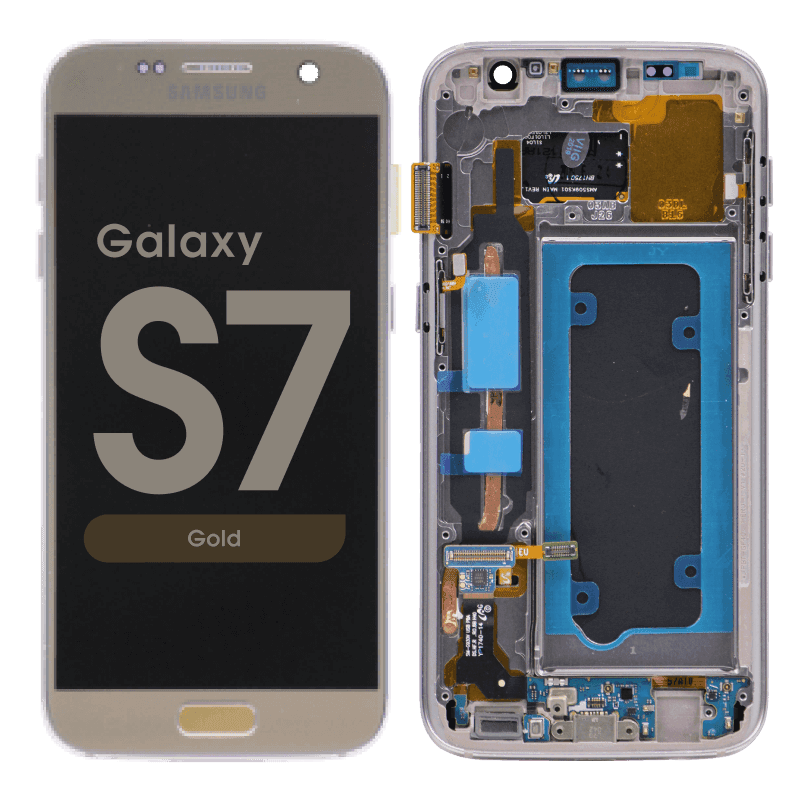 Refurbished - OLED Screen and Digitizer Assembly w/ Frame for Samsung Galaxy S7 (US Models Only) (G930) (Gold)