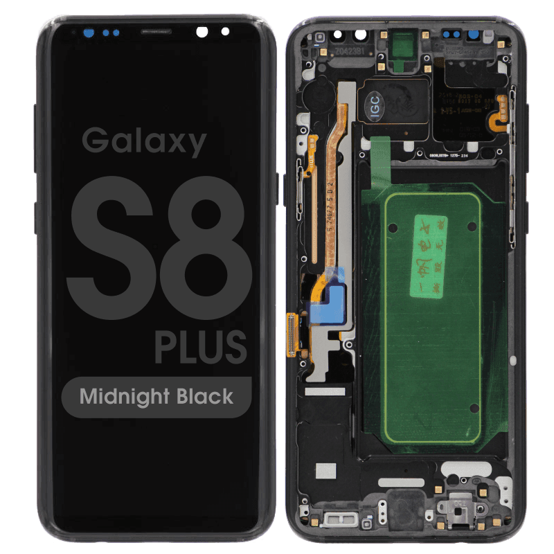 Refurbished - OLED Screen and Digitizer Assembly w/ Frame for Samsung Galaxy S8 Plus (G955) (Midnight Black)