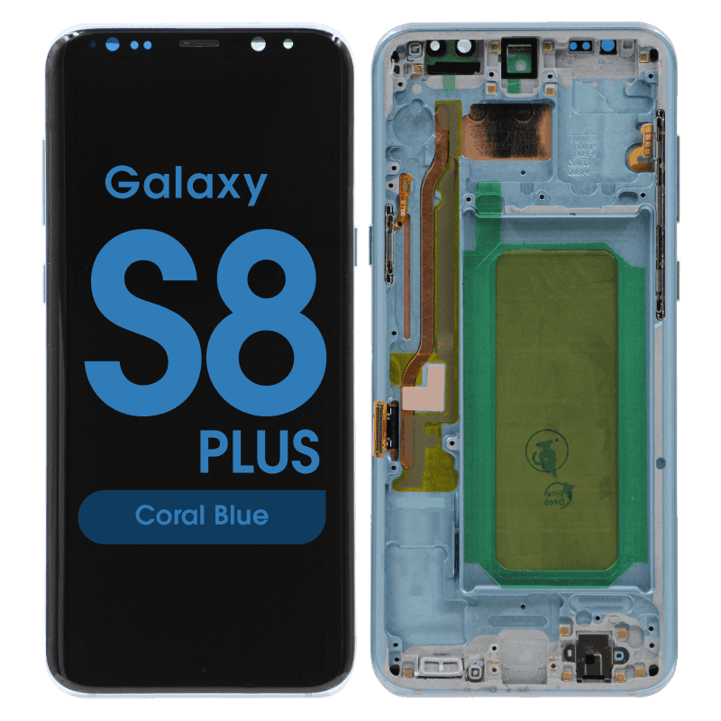 Refurbished - OLED Screen and Digitizer Assembly w/ Frame for Samsung Galaxy S8 Plus (G955) (Coral Blue)
