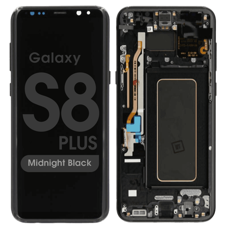 Service Pack - OLED Screen and Digitizer Assembly w/ Frame for Samsung Galaxy S8 Plus (G955) (Midnight Black)