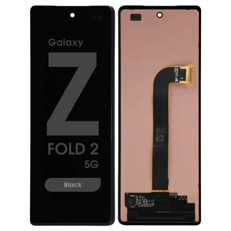 Premium - OLED Screen and Digitizer Assembly for Samsung Galaxy Z Fold 2 5G (F916B) (Secondary Screen) (No Frame) (Black)