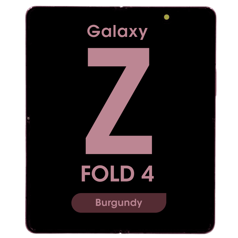 OEM Pull - OLED Screen and Digitizer Assembly w/ Frame for Samsung Galaxy Z Fold 4 (F936) (US / International) (Main Screen)(Grade B Plus) (Burgundy)