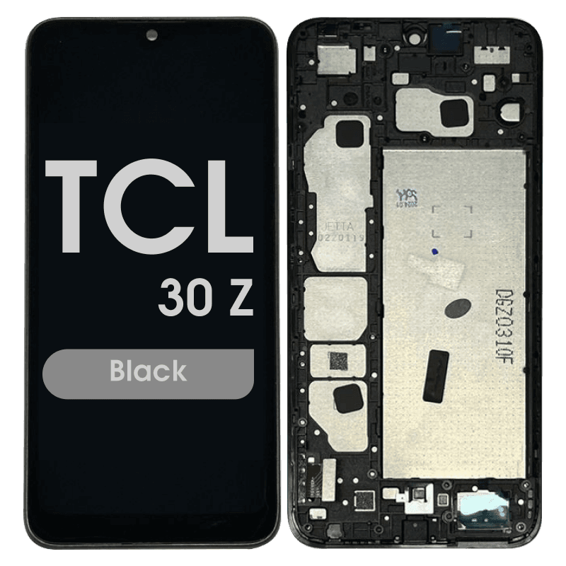 Refurbished - LCD and Screen Digitizer Assembly w/ Frame for TCL 30 Z (Black)
