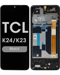 Refurbished - LCD Screen and Digitizer Assembly w/ Frame for TCL K24 / K23 (Black)