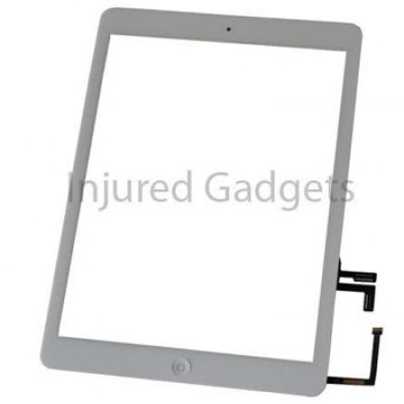 Aftermarket - Glass and Digitizer Touch Panel w/ Home Button for iPad Air 1 (White)